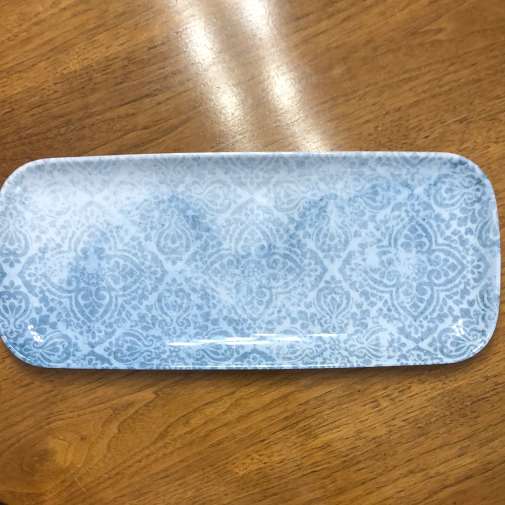 Place & Time calm & cool NEW Melamine 15” serving tray
